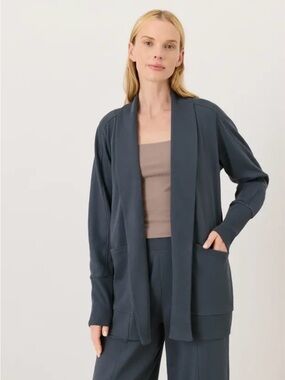 Pact Organic Cotton Airplane Wrap Cardigan Size L